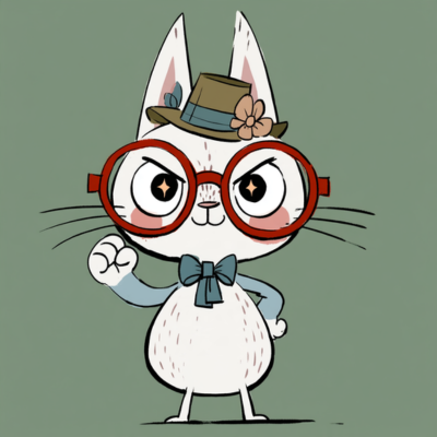 こぶしを握って応援するねこみちのキャラクター